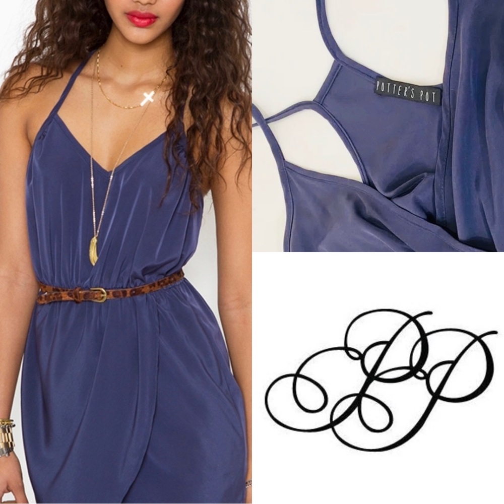 Indigo Tulip T Back Cocktail Dress